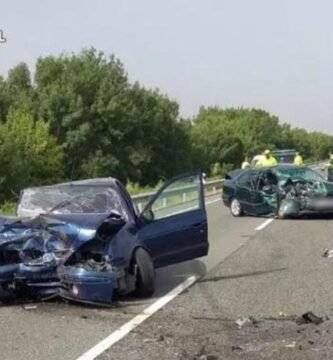 Fallece la mujer que resultó herida crítica esta mañana tras una colisión frontal en Plasencia