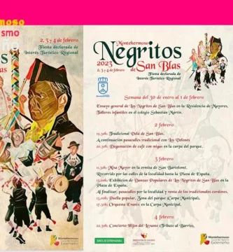 La fiesta de los Negritos de San Blas 2. 3 y 4 de febrero 2023 en Montehermoso