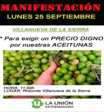 Manifestación el 25 de septiembre en Villanueva de la Sierra