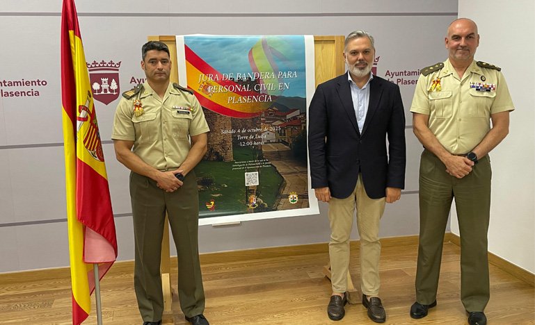 Plasencia acogerá una  emotiva Jura de Bandera para personal civil el próximo 4 de octubre en la Torre Lucía
