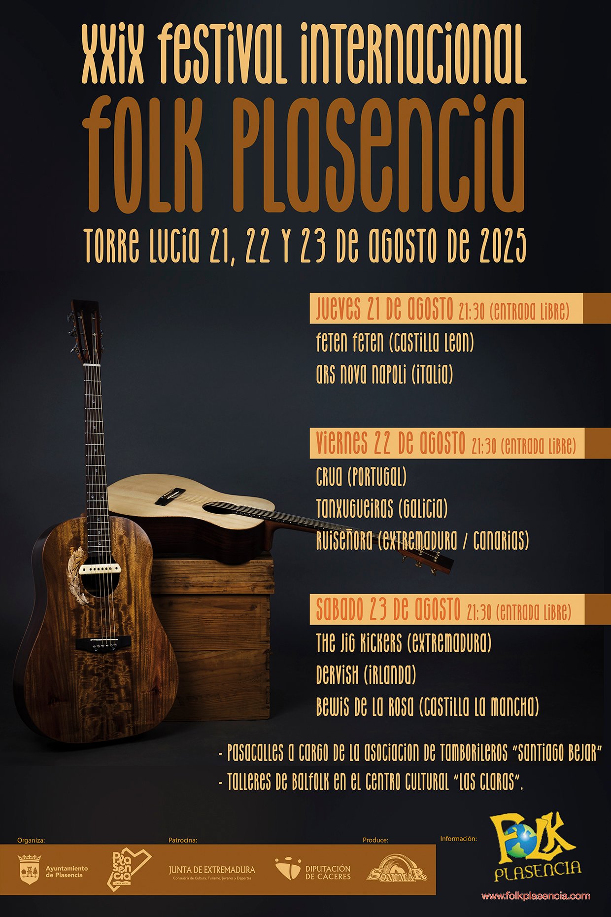 El Festival Folk de Plasencia celebra 29 años de música, raíces y diversidad cultural