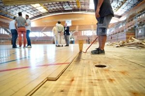 Comienzan los trabajos de renovación de la pista central de La Granadilla