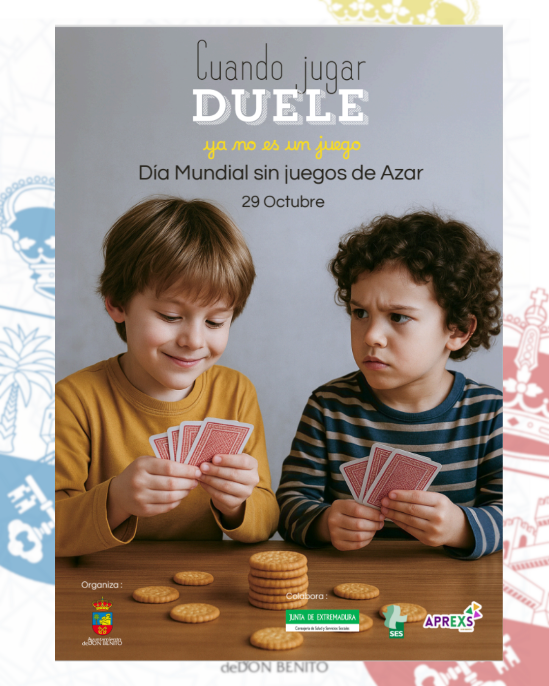 El Ayuntamiento de Don Benito se adhiere al Día Nacional sin Juegos de Azar con campañas de concienciación para toda la población.