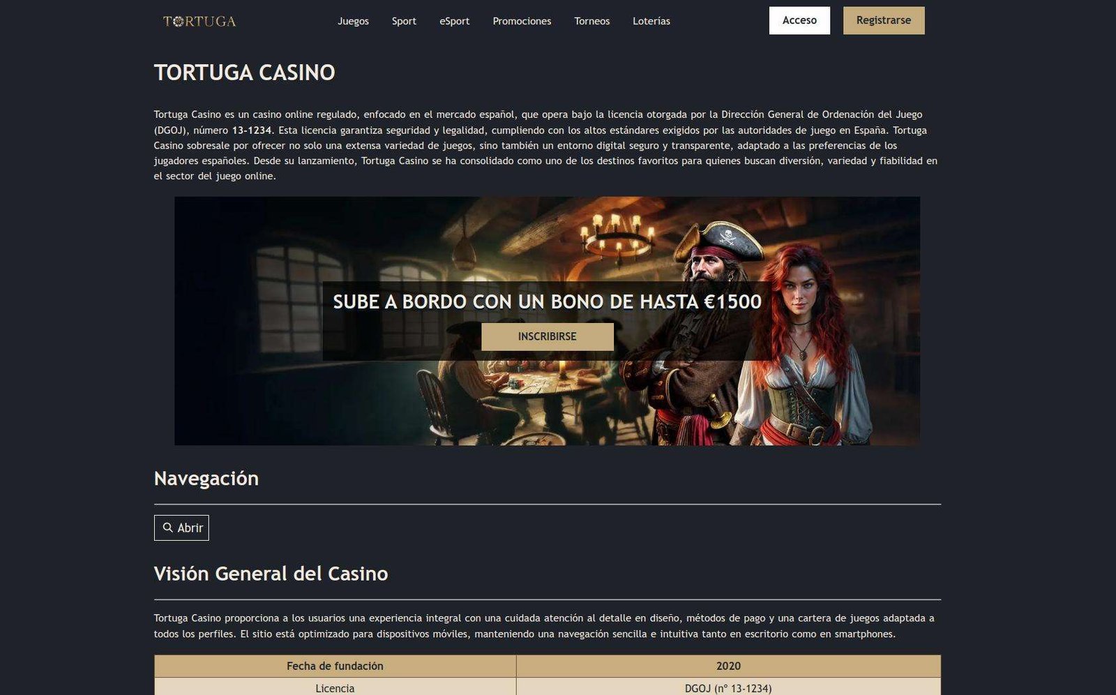 Reseña de Tortuga Casino: Una experiencia excepcional en tragamonedas