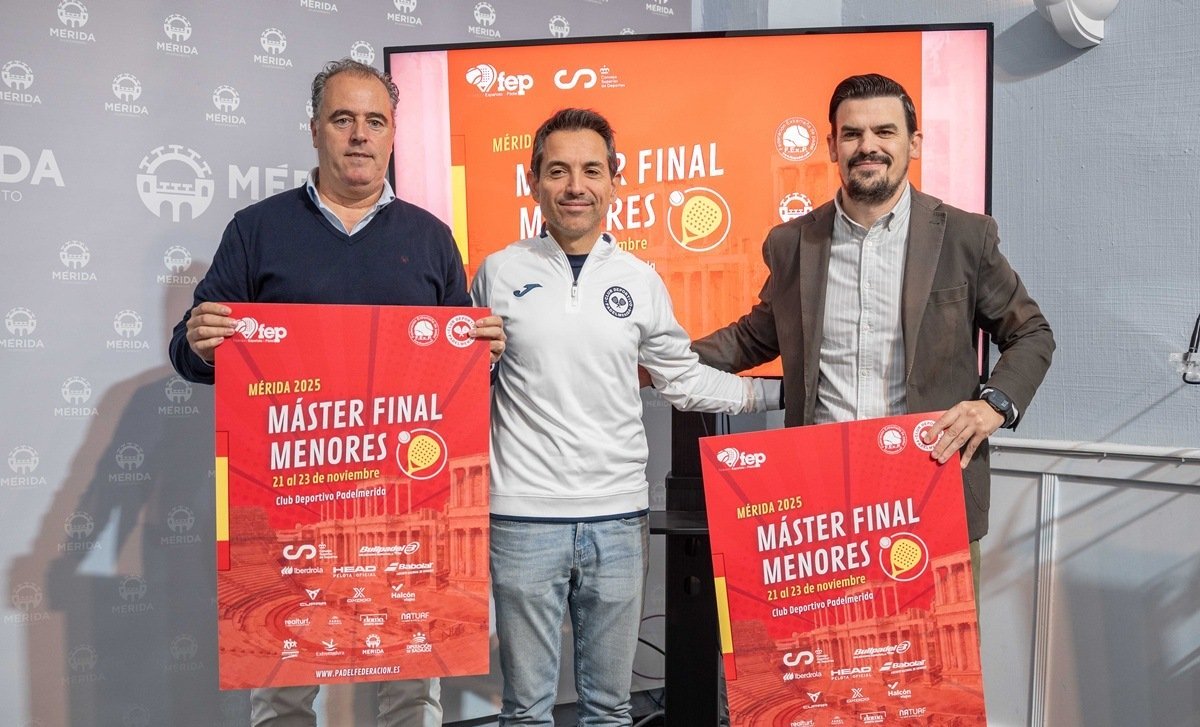 Máster Final de Pádel Menores 2025 reúne en Mérida a las 8 mejores parejas por categoría