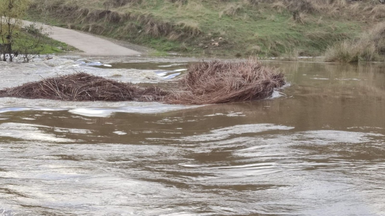 Vecinos de La Finca Cuartos del Baño de Cáceres continúan aislados por crecida del río Salor.
