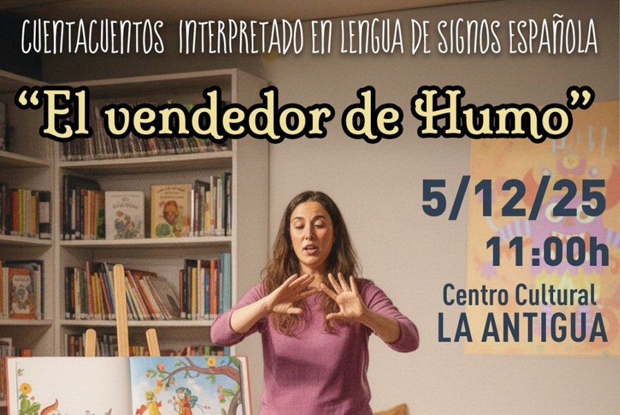 Biblioteca La Antigua ofrece «El Vendedor de Humo» en lengua de signos española
