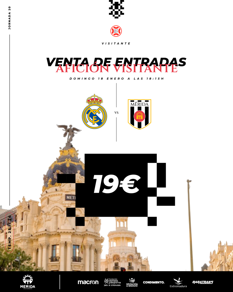 Entradas para el partido Real Madrid Castilla vs AD Mérida. ¡Apoya a tu equipo!