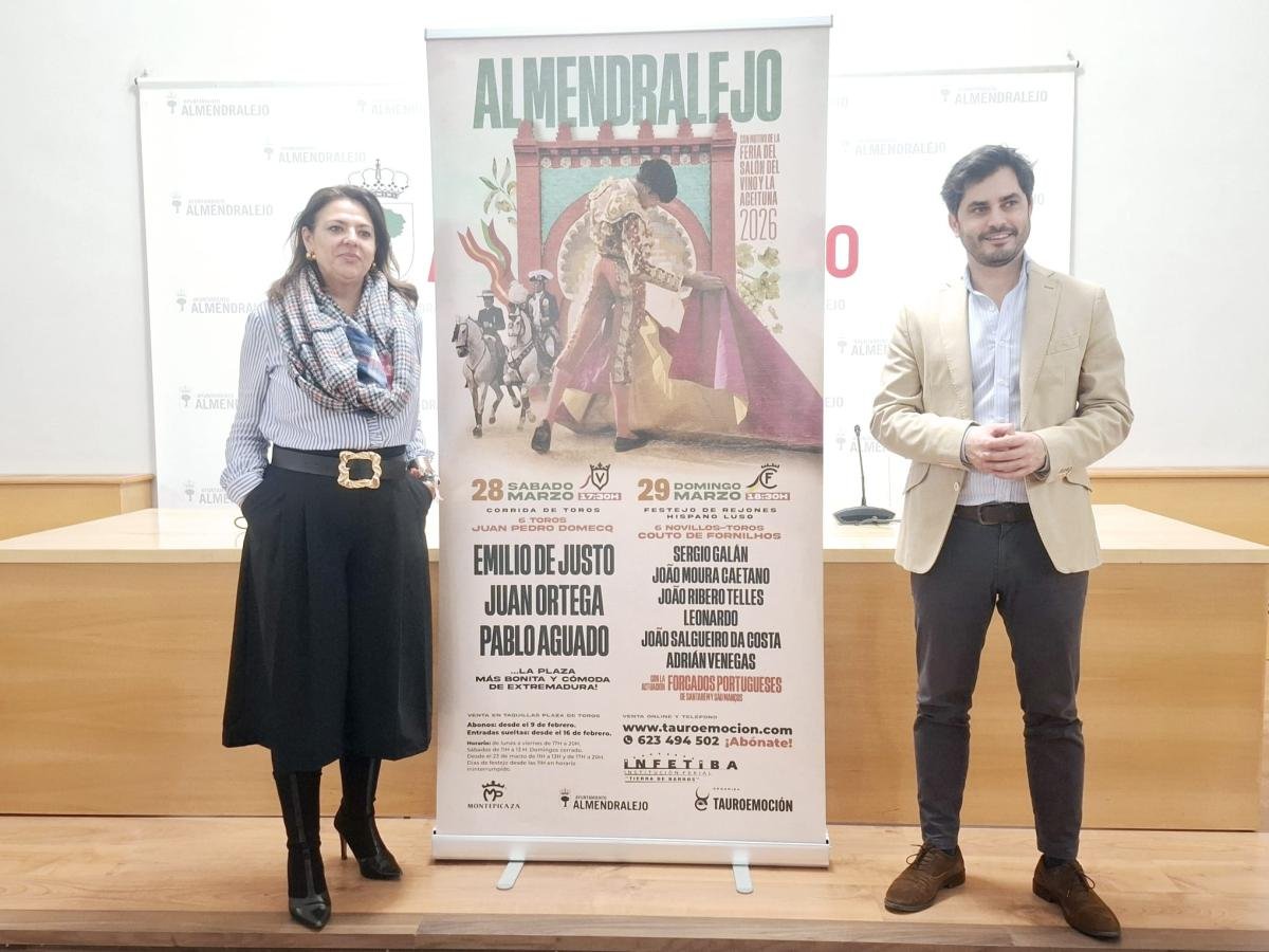 Festejos taurinos de la Feria Gastronómica en Almendralejo el 28 y 29 de marzo.