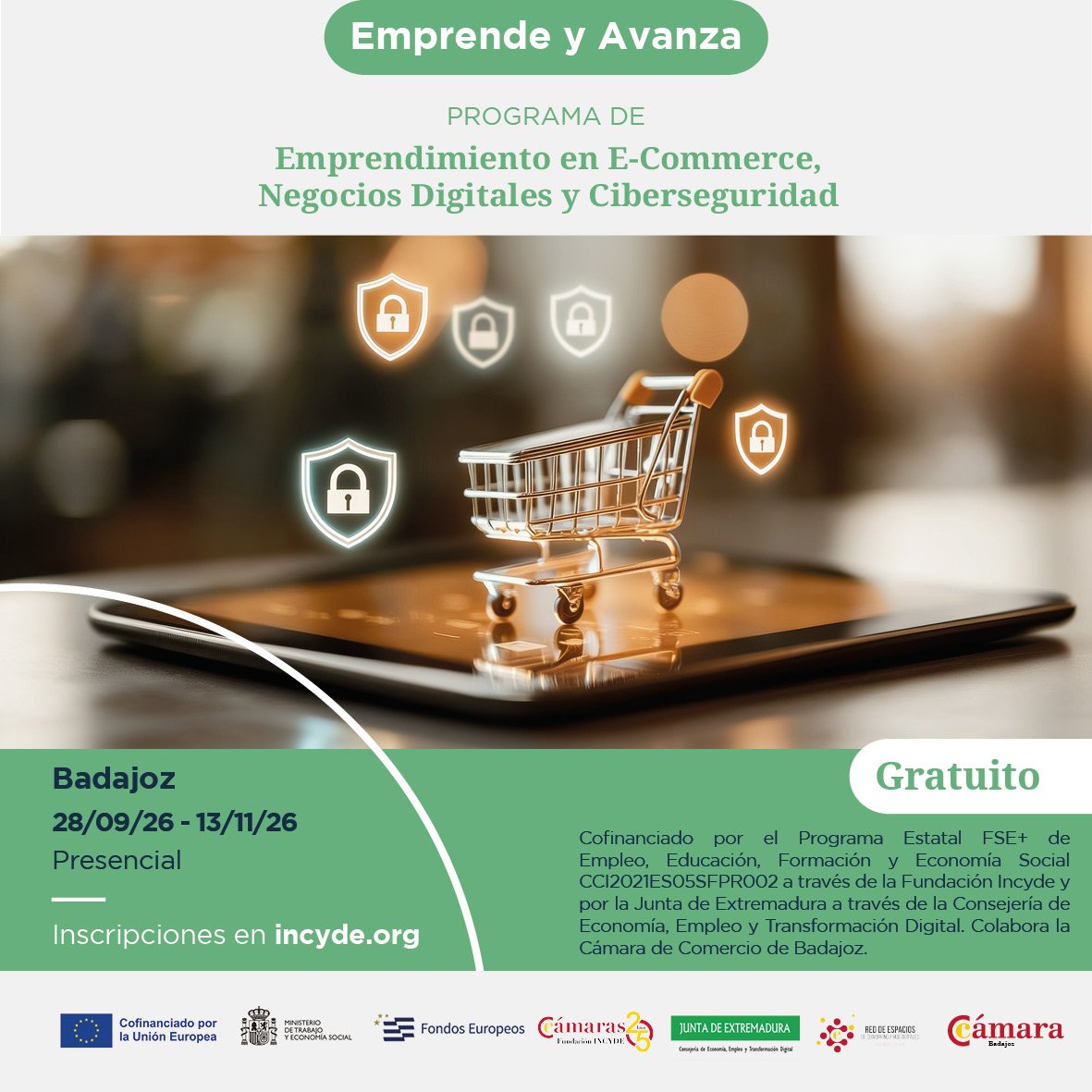 Badajoz acogerá un curso gratuito sobre comercio electrónico, negocios digitales y ciberseguridad