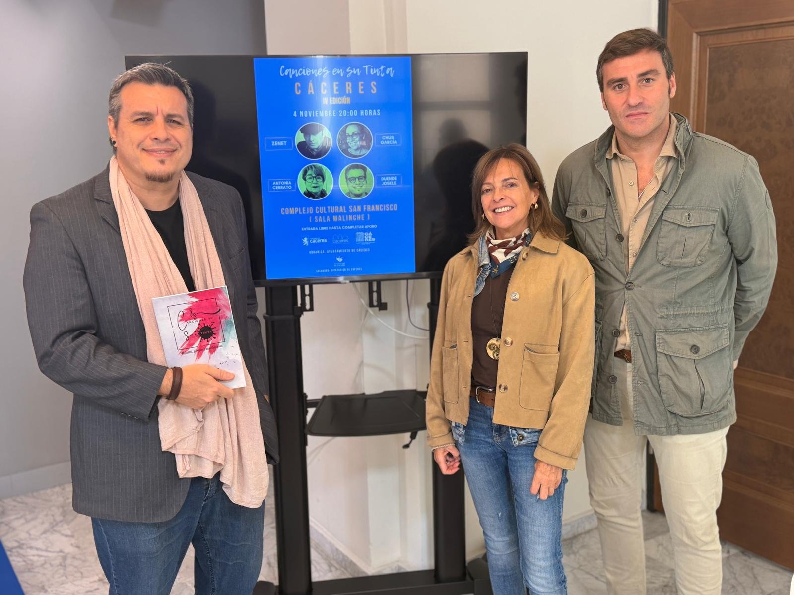 Cáceres acoge la cuarta edición de 'Canciones en su tinta' el 4 de noviembre